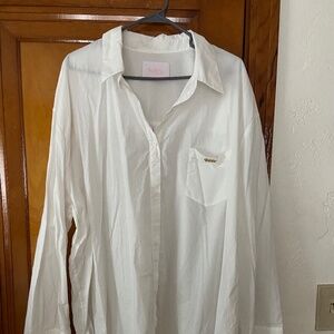 Selkie White Button Down Shirt